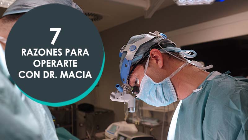 El Dr. Macia realizando una operación